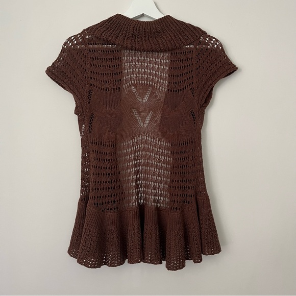 2000s Rue21 brown knit shrug - Picture 2 of 4